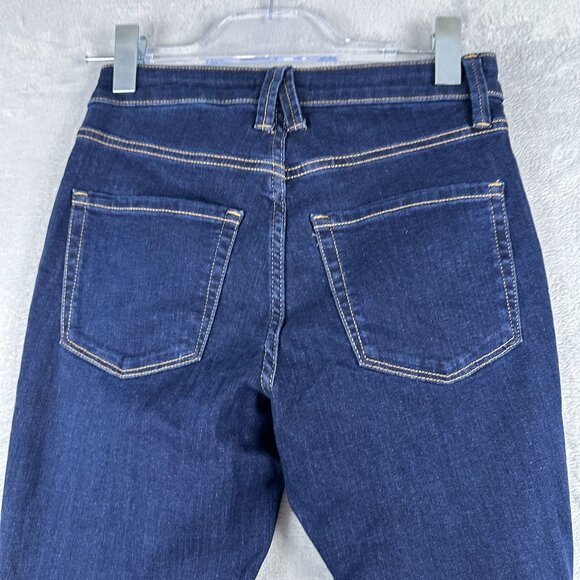 LC Lauren Conrad Mid Rise Skinny Jeans Womens Size 2 Dark Wash Blue - Picture 4 of 12